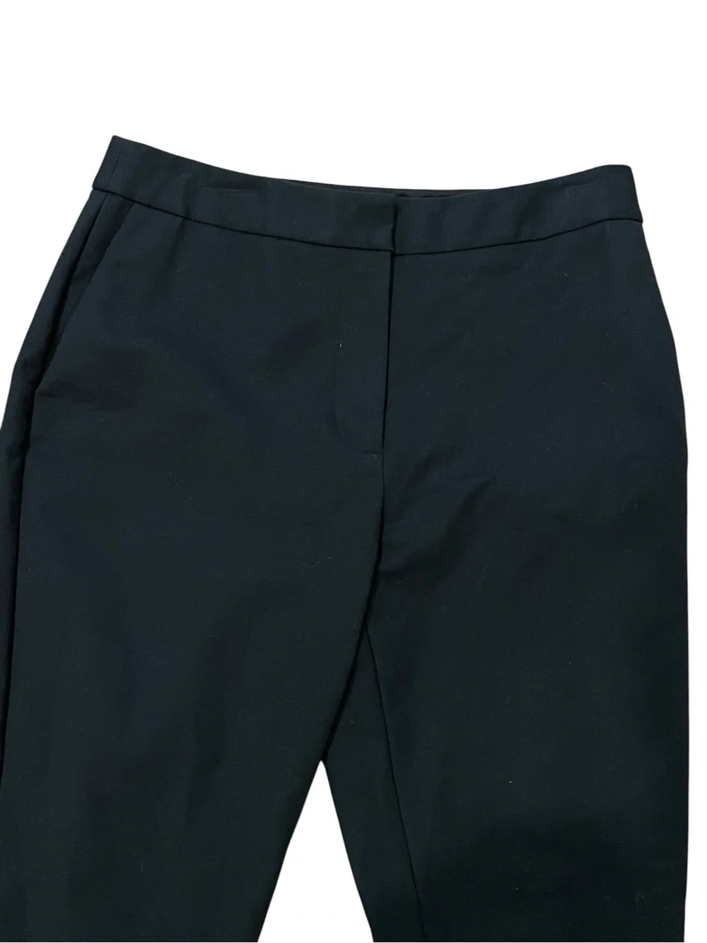 Kate Spade Grant Straight Leg Cropped Pants With Slits And Bows Black Size 4